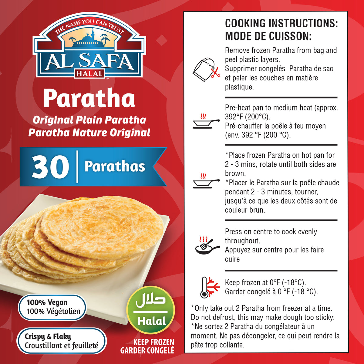 Value Pack Paratha (30pc) | Shop Al Safa Foods
