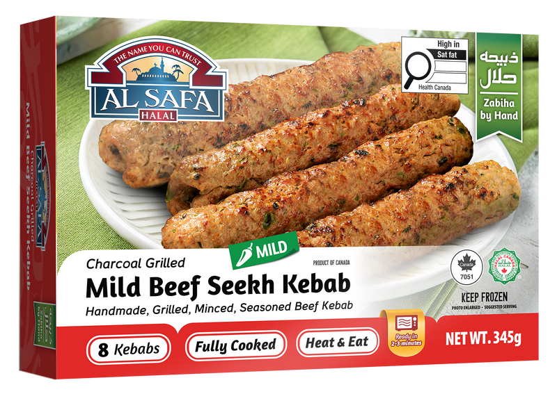 MILD - Charcoal Grilled Beef Seekh Kebab - Fully Cooked