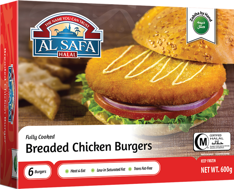 Breaded Chicken Burger - Fully Cooked | shop-al-safa-foods