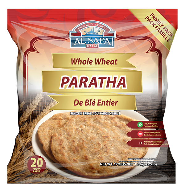 Whole Wheat Paratha (20pc) | shop-al-safa-foods