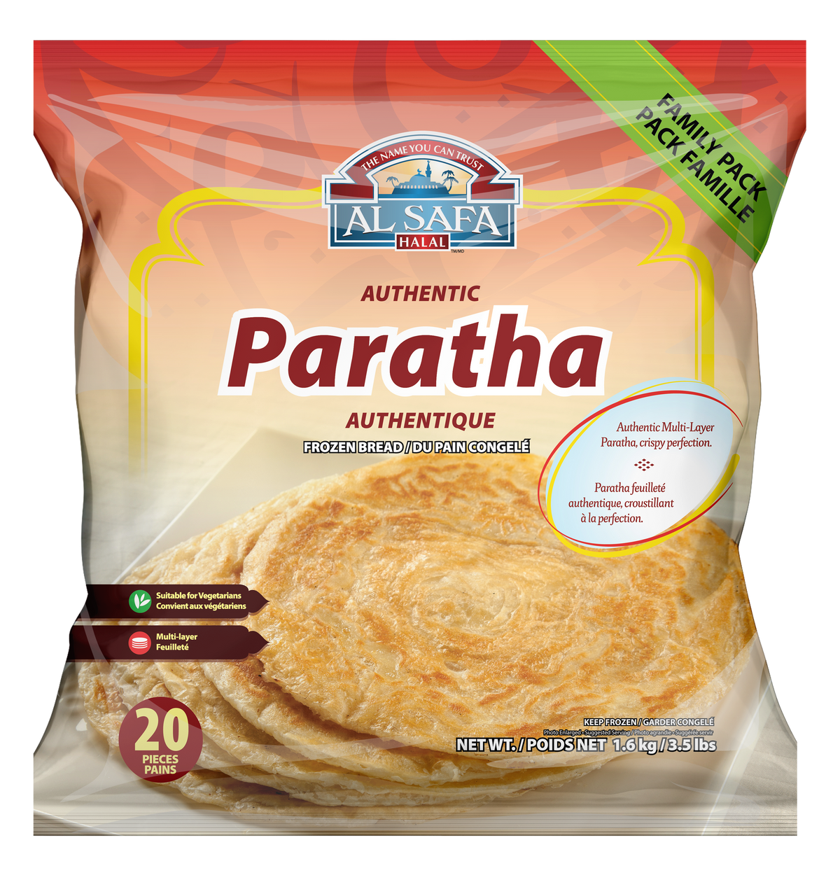 Family Pack Paratha (20pc) | Shop Al Safa Foods