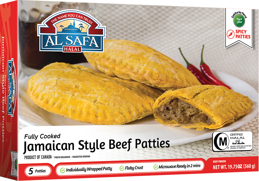 Jamaican Style Beef Patties Fully Cooked Shop Al Safa Foods